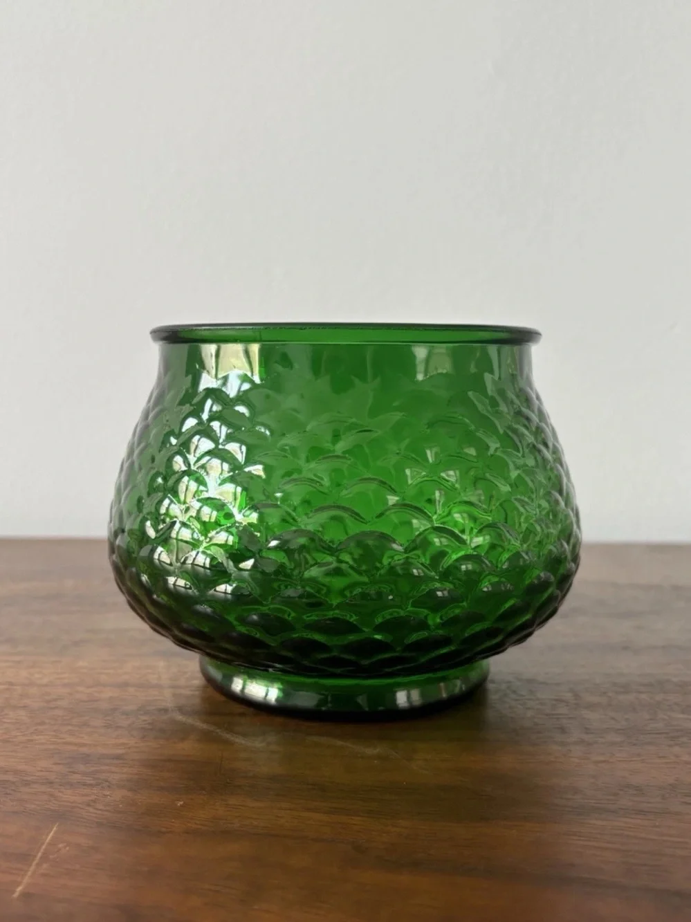 Authentic MCM Vintage EO Brody Green Glass Dragon Scale Bowl